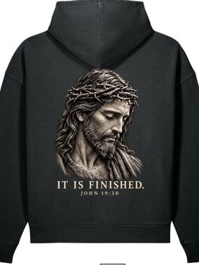 Stella/Stanley It Is Finished Jesus Christian Graphic Hoodie XL